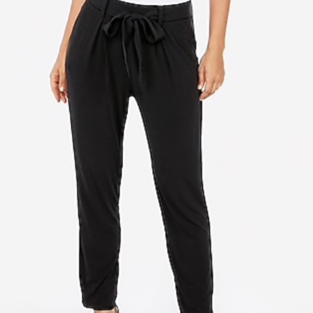 Mid Rise Paperbag Waist Knit Pant, Express S